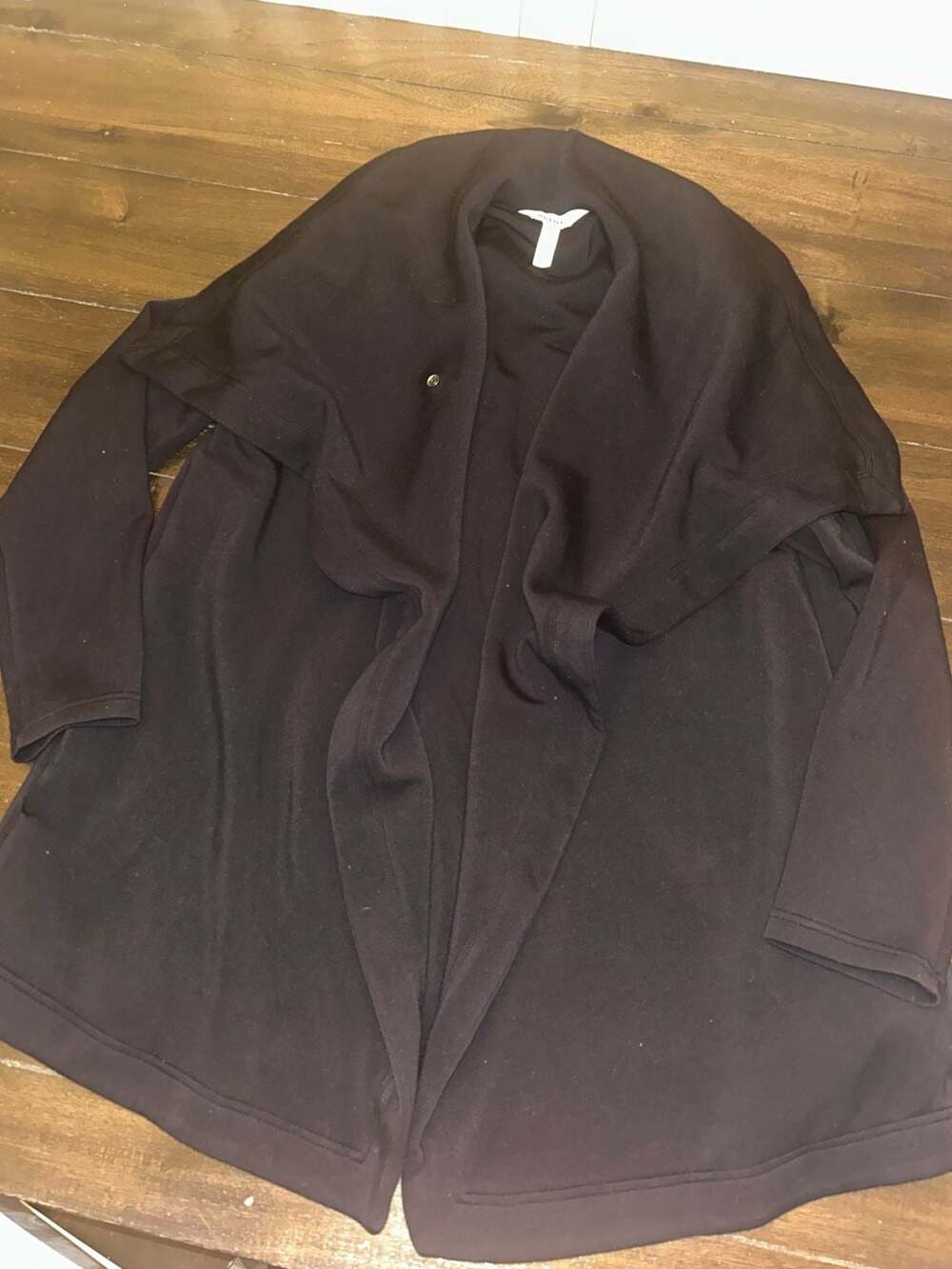 Spanx Black Open Front Drape Cardigan Size XL